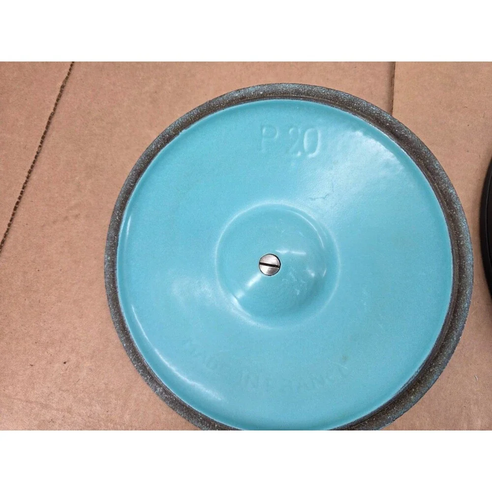 Vintage Mid-Century Le Crueset Cousnaces France Paris Blue Saucepan & Lid P-20